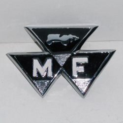MF 35 Crome Bonnet Badge